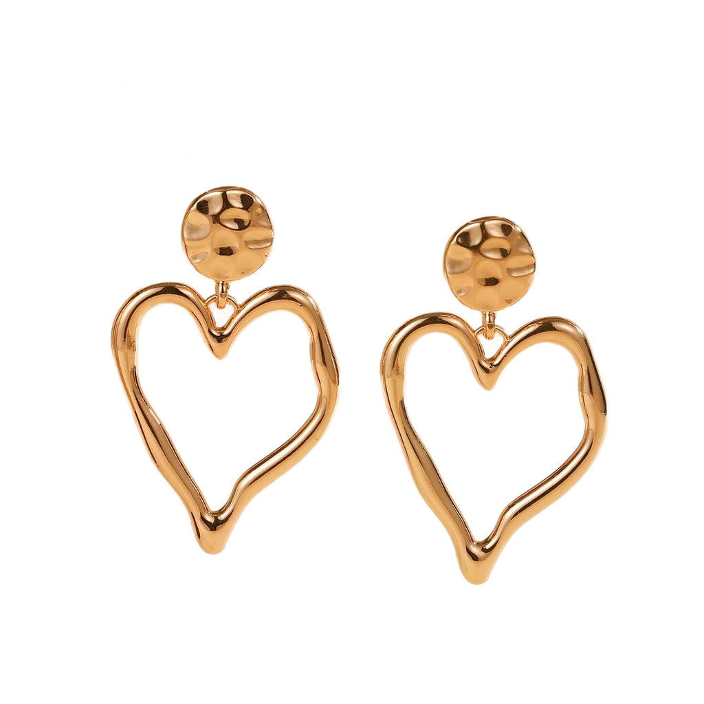 Dramatic Hollow Heart Earrings For Women