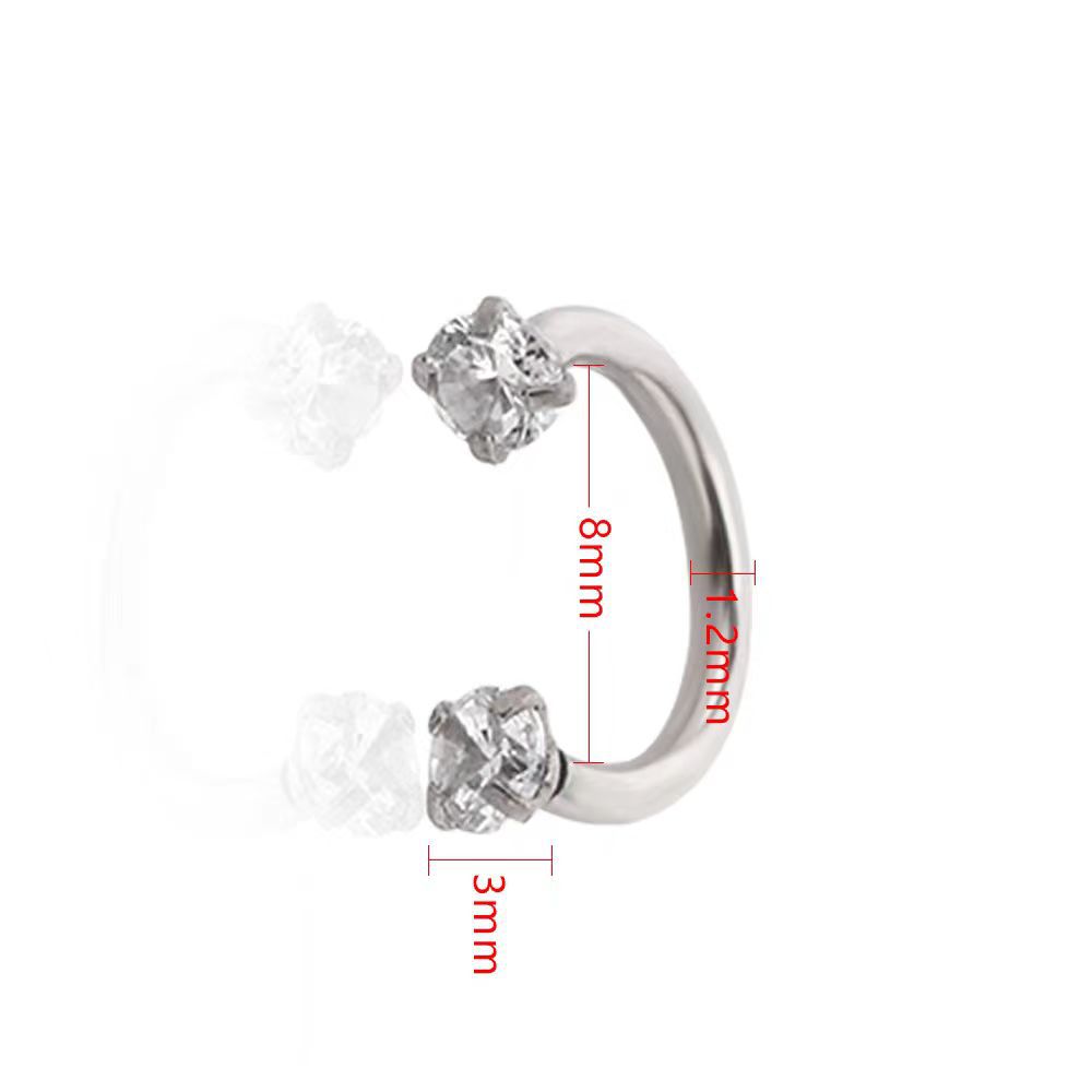 Stainless Steel C-shaped Horseshoe Ring Nose Studs Are A Bestseller In Europe And The United States