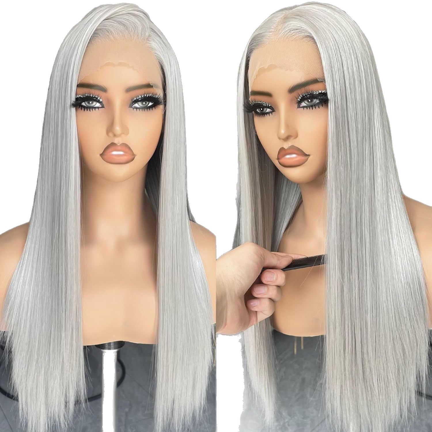 European And American Style Wig Women's Front Lace High Temperature