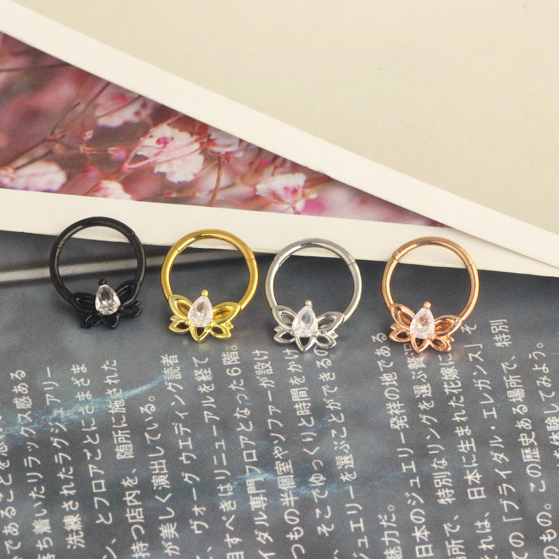 Circular Nasal Ring For Body Piercing Of Cartilage