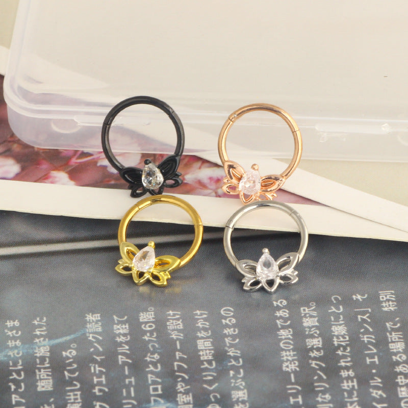 Circular Nasal Ring For Body Piercing Of Cartilage